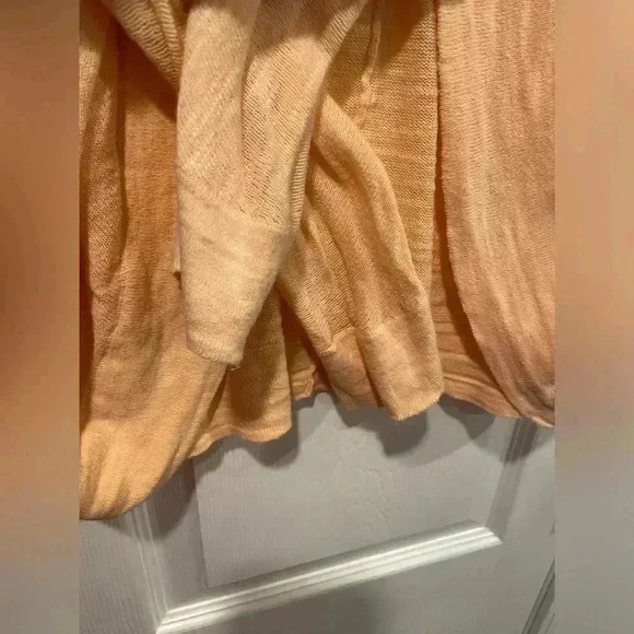 Banana Republic Hi Lo Cocoon Cardigan Perfect Peach Cotton Long Sleeve Size S - Picture 4 of 13